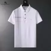 hommes burberry t-shirt polo new season button pony white